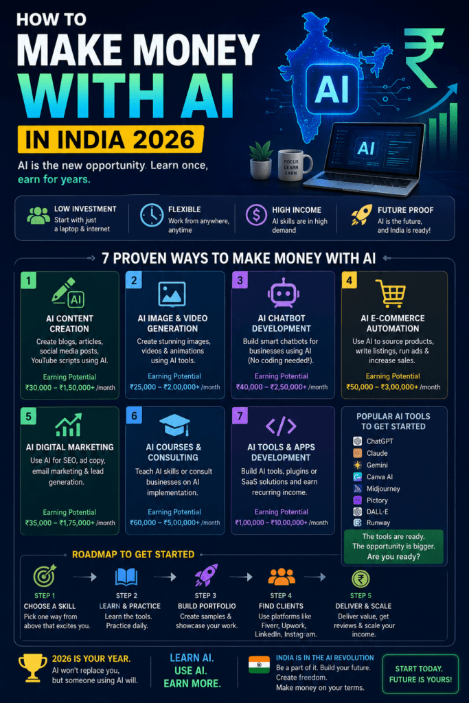 how to make money with AI in India 2026